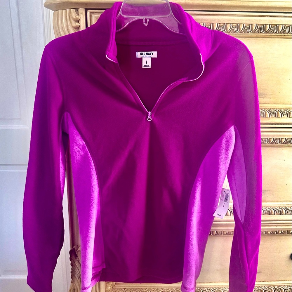 🩷NWT Old Navy quarter zip jacket/shirt in posh purple